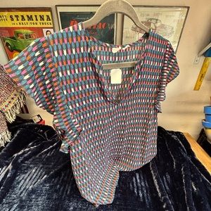 Gap flutter sleeve shirt extra small